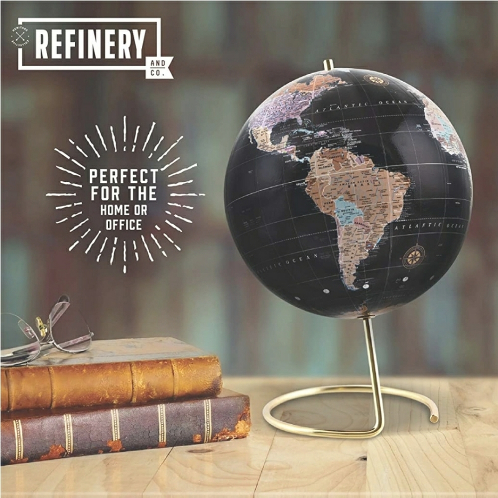 Refinery & Co. Desktop Globe, Vintage-Style Tablet